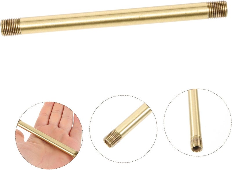 OSALADI Copper Lamp Stem Replacement Part M10 Hollow Threaded Straight Rod 4.76 Inch for DIY Lamp Repair and Lighting Fixture Accessories - Image 2